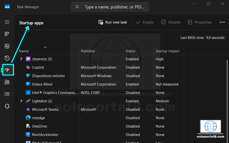 Gestión de Programas de Inicio Windows