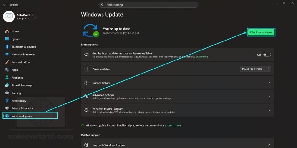 Actualiza Controladores y Windows