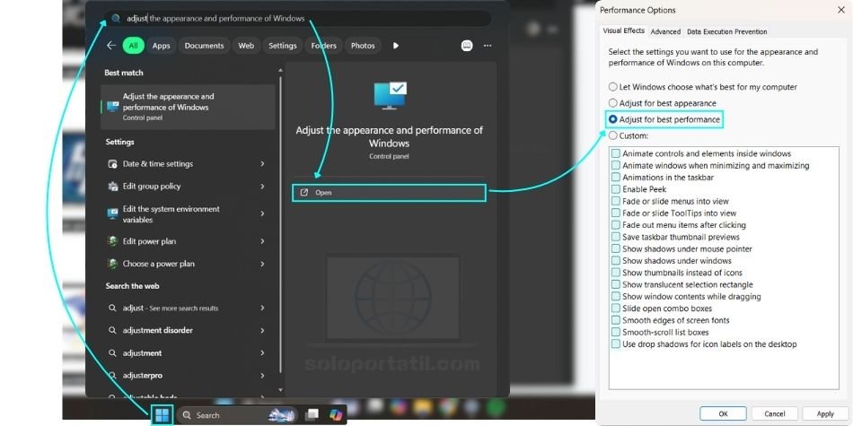 Desactiva Efectos Visuales