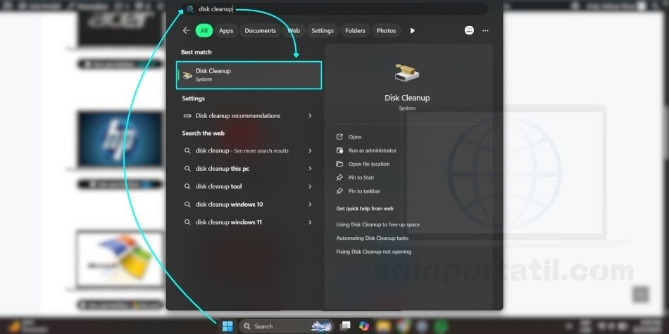 Liberar espacio en disco Disk Cleanup