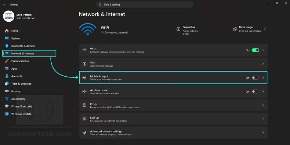 configuración del punto de acceso