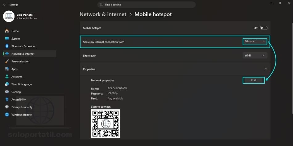 Segundo paso: configura tu red compartida